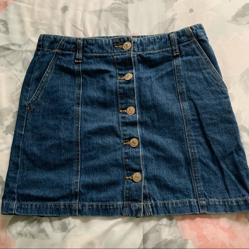 Denim Skirt with buttons